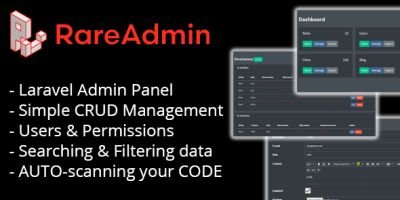 RareAdmin - Laravel Admin Panel Dashboard