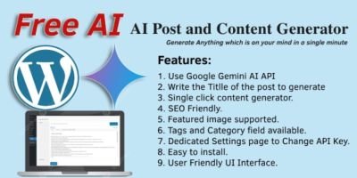 GCG AI - Post and Content Generator for WordPress