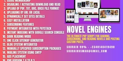 Novel Engine Multi-Purpose PHP novel scripts