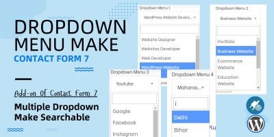 Contact Form 7 to Make Searchable Dropdown Plugin